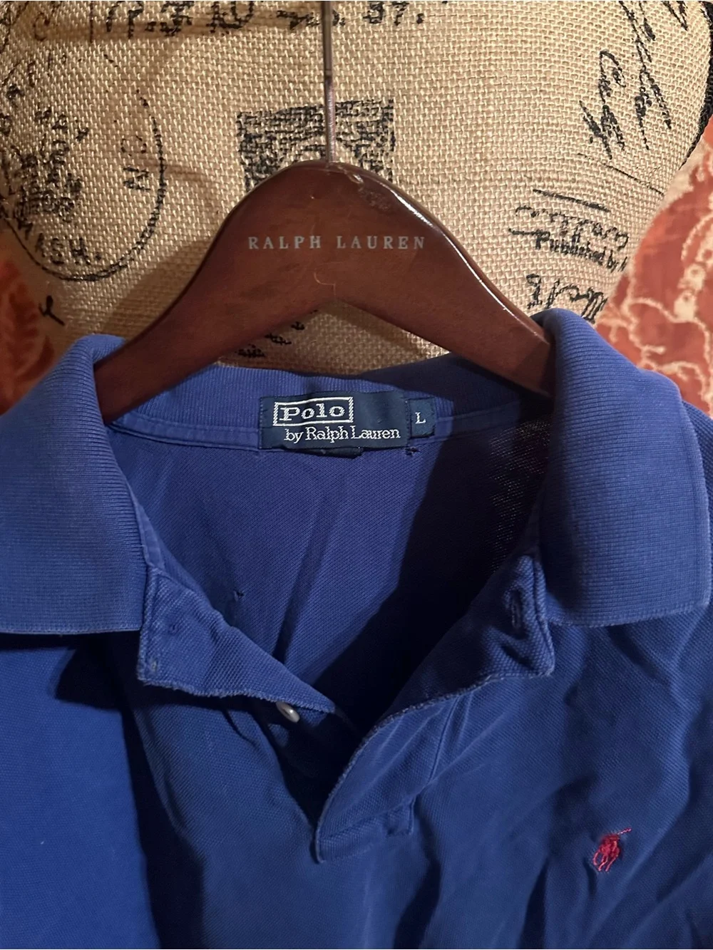 Ralph Lauren Men's Royal Blue Polo with Red Pony